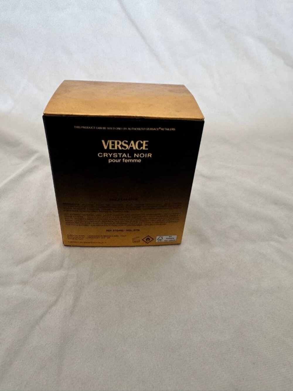 Versace Crystal Noir Pour Femme Empty Box Only Case Replacement - Picture 5 of 8